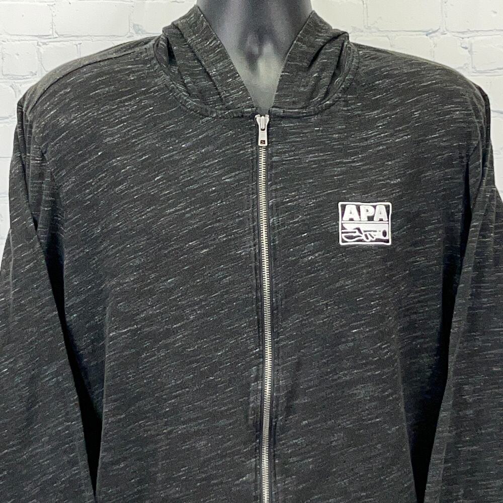 APA Hoodie Hooded T Shirt Billiards American Poolplayers Assoc Black XL X-Large